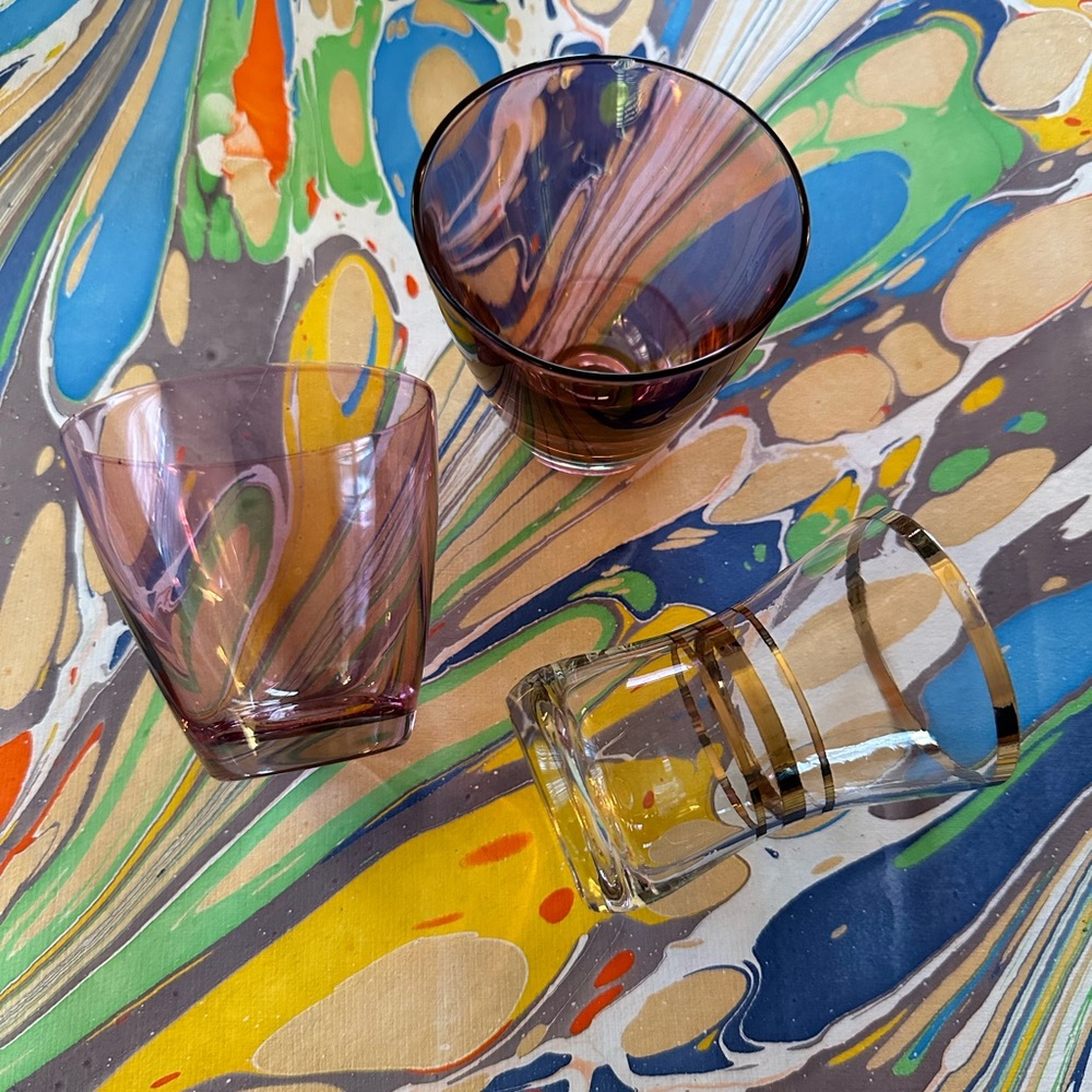Mid-century drinkware mix
